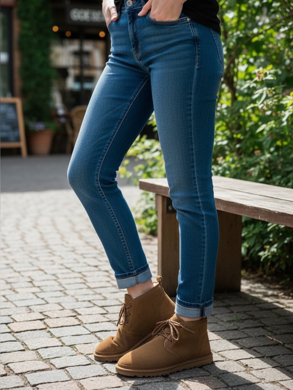 UGG women’s Chestnut Suede Lace-Up Boot with Shearling